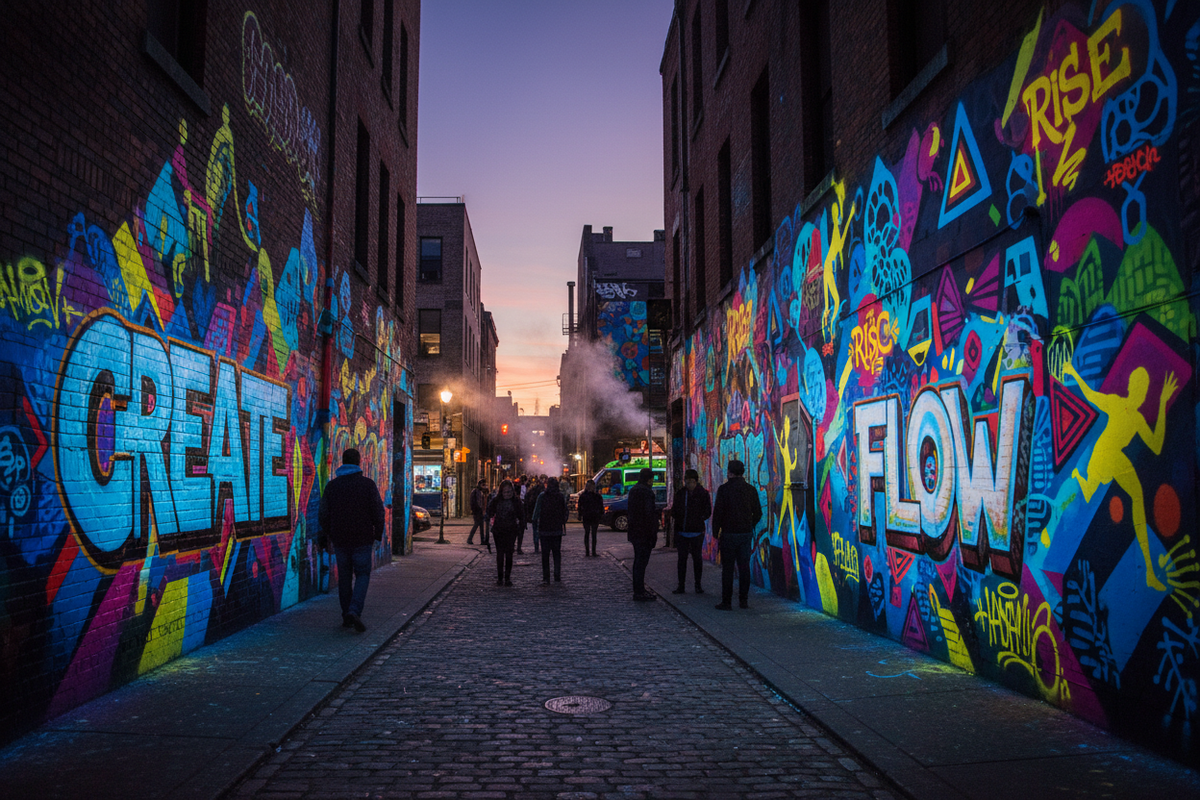 Graffiti Glow: Illuminating the Streets with Art