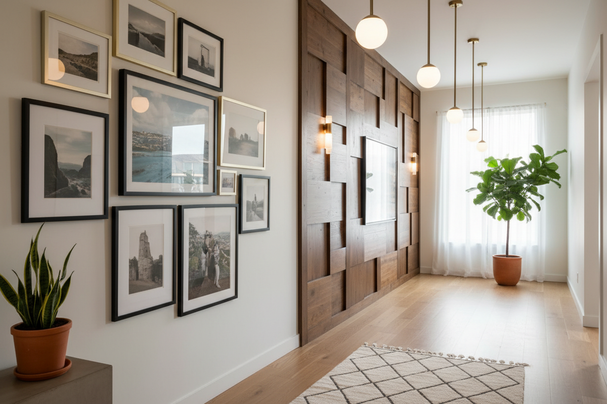 Hallway Design Mastery: Art, Texture, and Lighting Tips