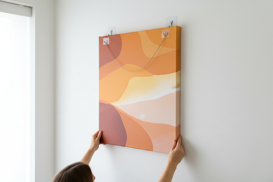 How to Hang a Canvas Print Without a Frame