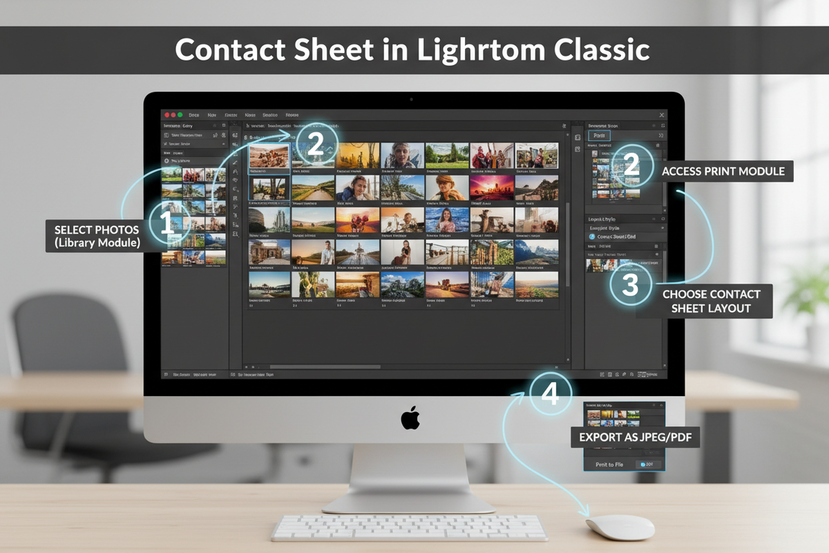 How to Make a Contact Sheet in Lightroom Classic (Simple 4-Step Guide)