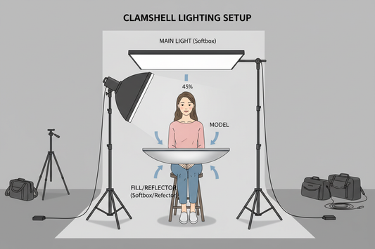 How to Set Up Clamshell Lighting for Portrait Photography