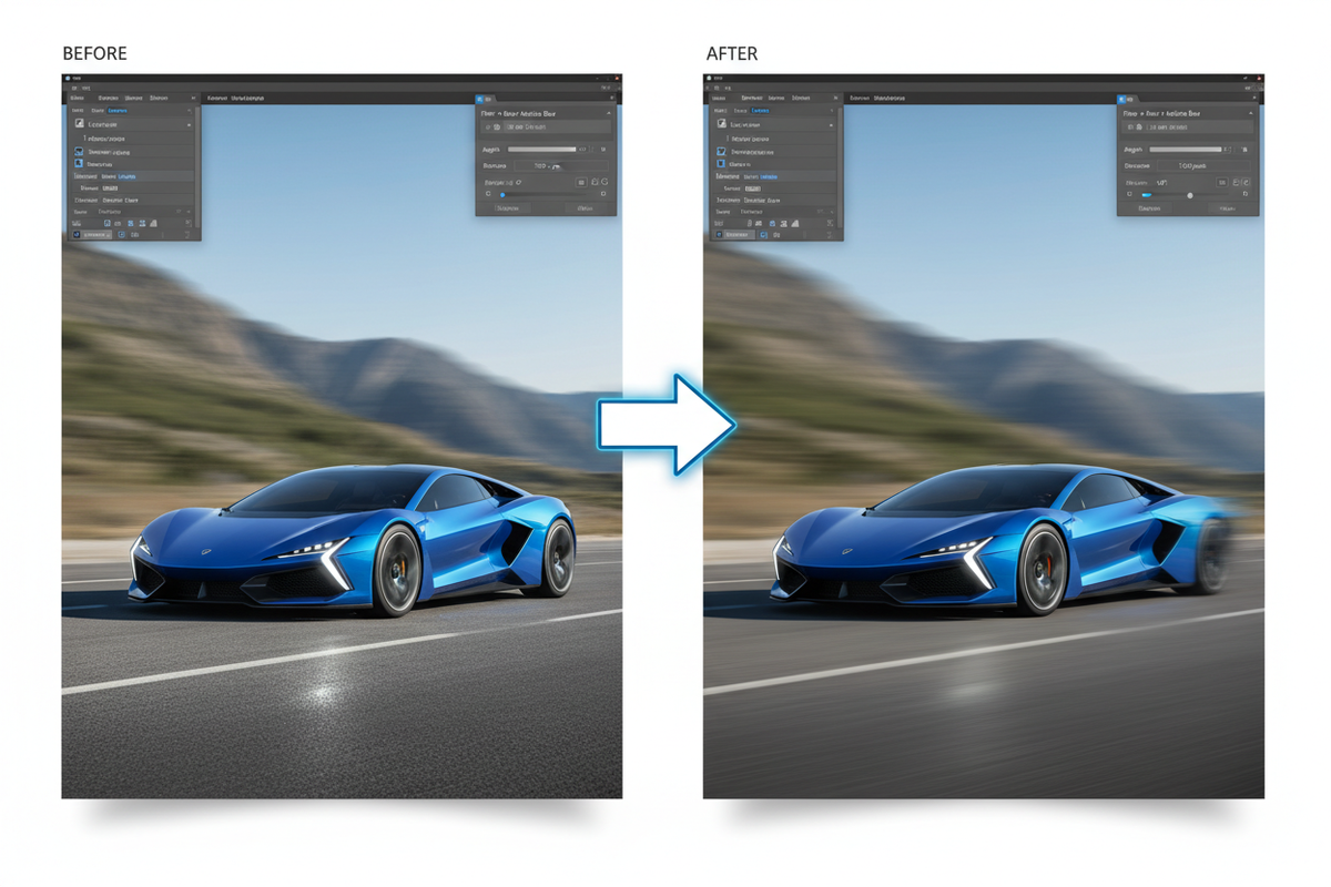 How to Simulate Realistic Motion in Photoshop with Blur Effects