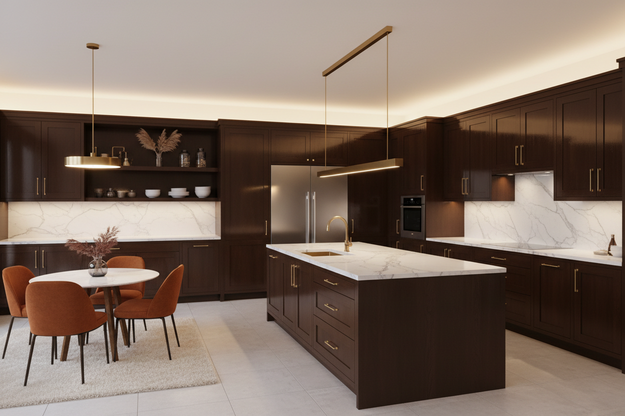 Indulge Your Kitchen: Chocolate Brown Cabinet Designs for World Chocol ...
