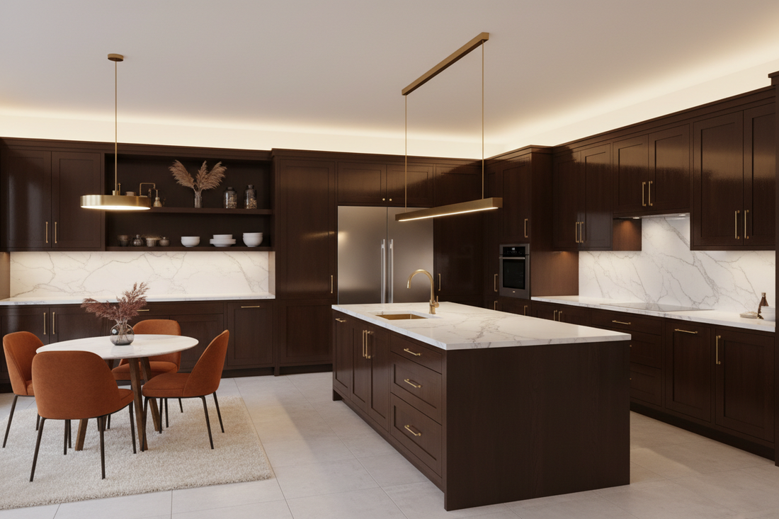 Indulge Your Kitchen: Chocolate Brown Cabinet Designs for World Chocolate Day