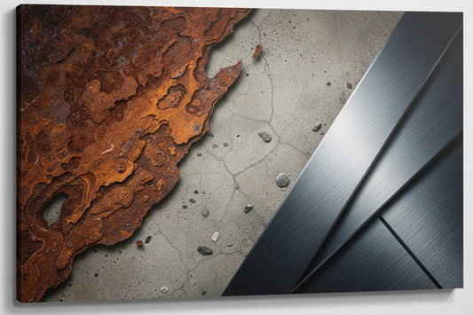 Industrial Chic: How Rust, Concrete, and Metal Textures Are Inspiring Canvas Prints