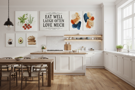 best kitchen wall art: vibrant prints to elevate your... Dining Room Makeover: Inspiring Wall Art Ideas – Wallpics
