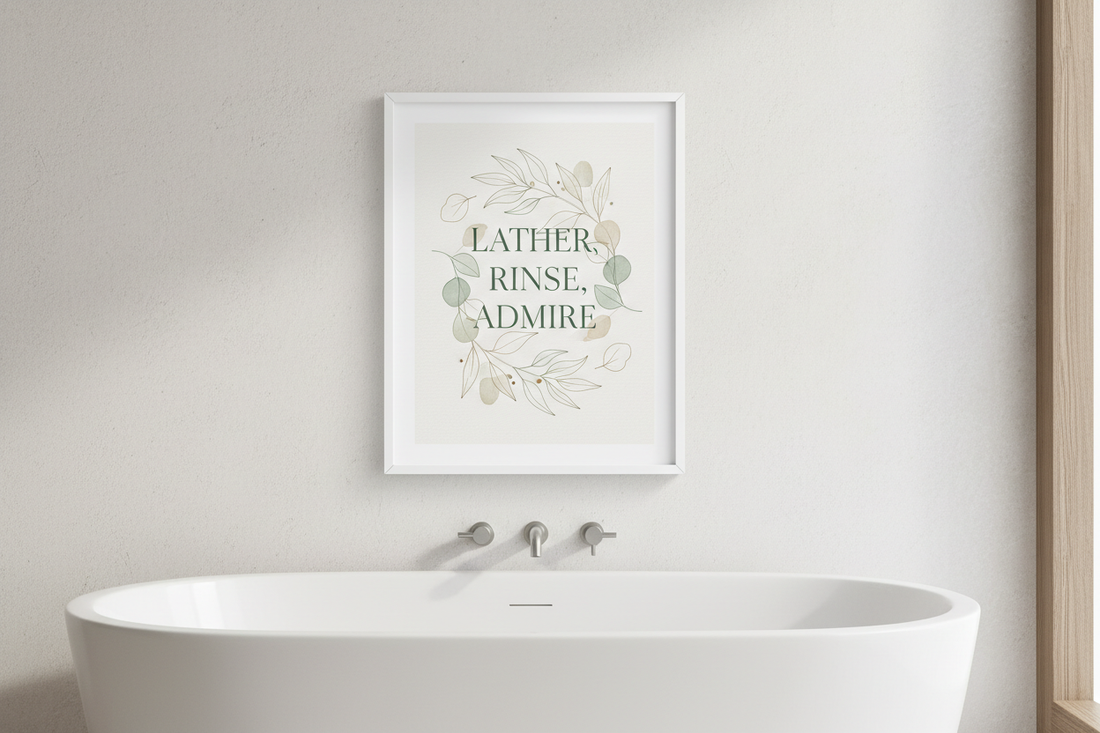 "Lather, Rinse, Admire: Stylish Art for Your Bathroom Walls"
