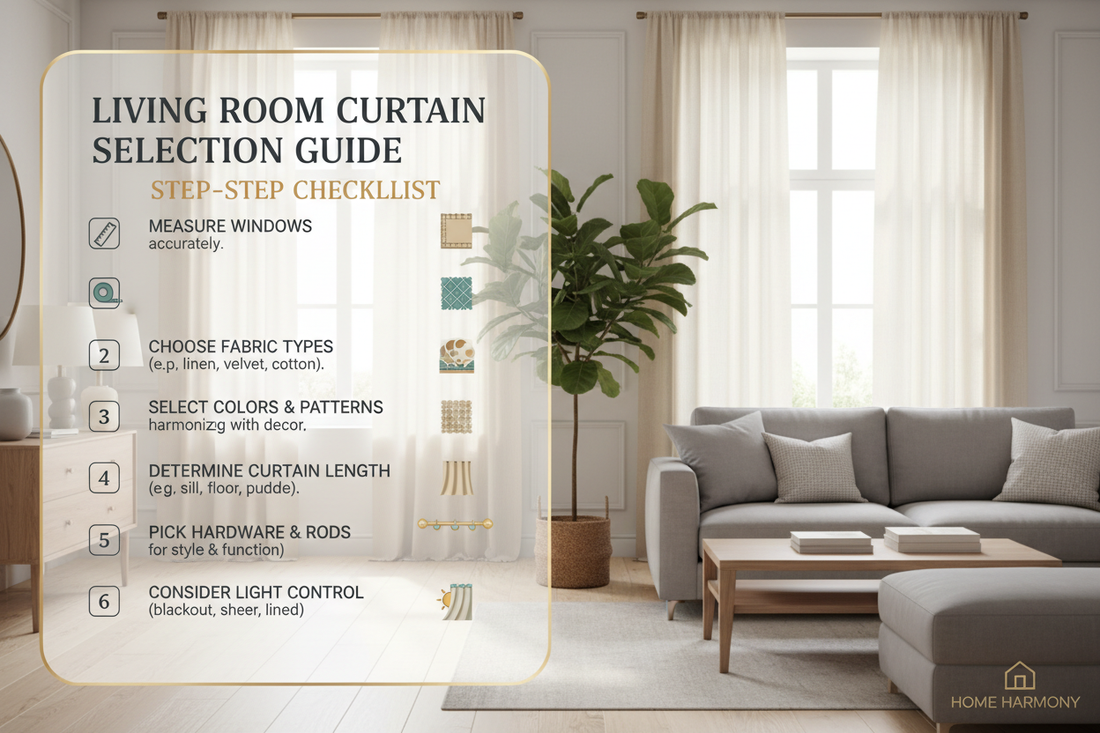 Living Room Curtain Selection: A Step-by-Step Checklist