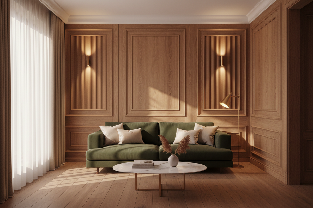 Living Room Wall Panelling Ideas That Add Depth, Warmth, and Luxe Appeal