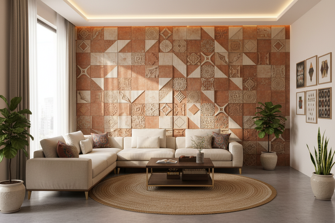 Living Room Wall Tile Designs: Transforming Modern Indian Homes with Style and Texture
