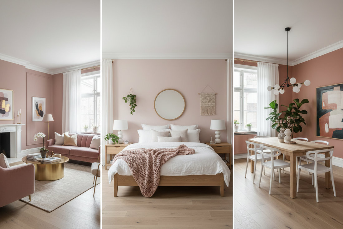 Magnificent Rose-Toned Wall Color Schemes That Transform Home Interiors