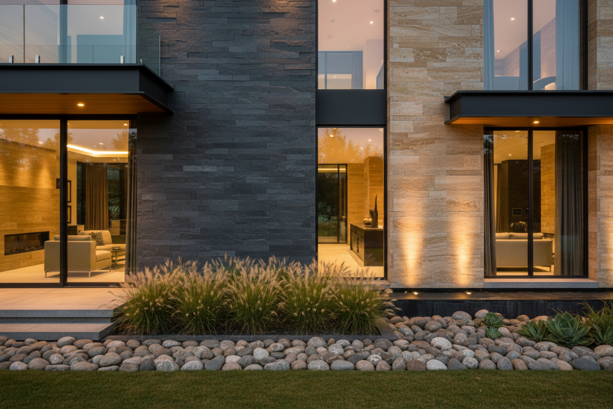 Magnificent Stone Surface Cladding Concepts That Transform Residential ...