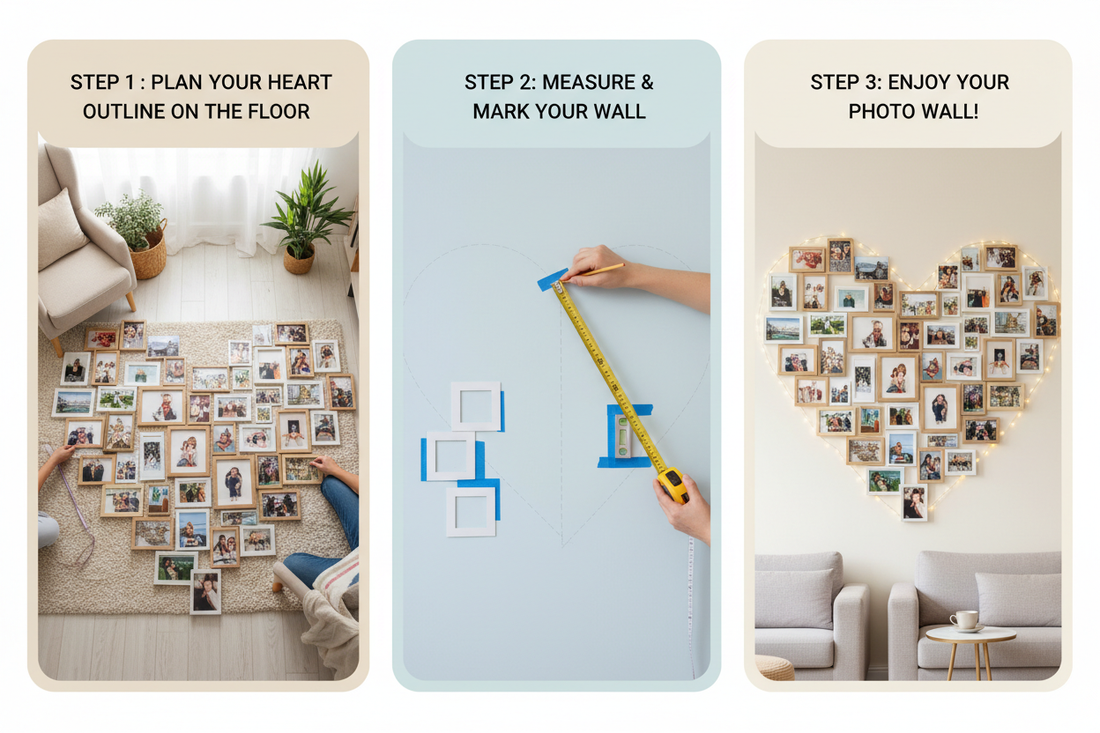 Make a Heart Photo Wall Fast and Easy in 3 Steps