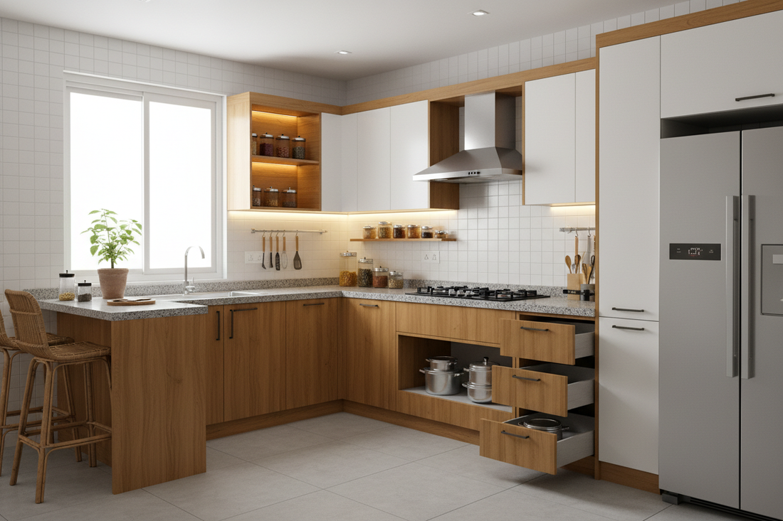 Make the Most of Your Home: L-Shaped Modular Kitchens for Compact Indian Spaces