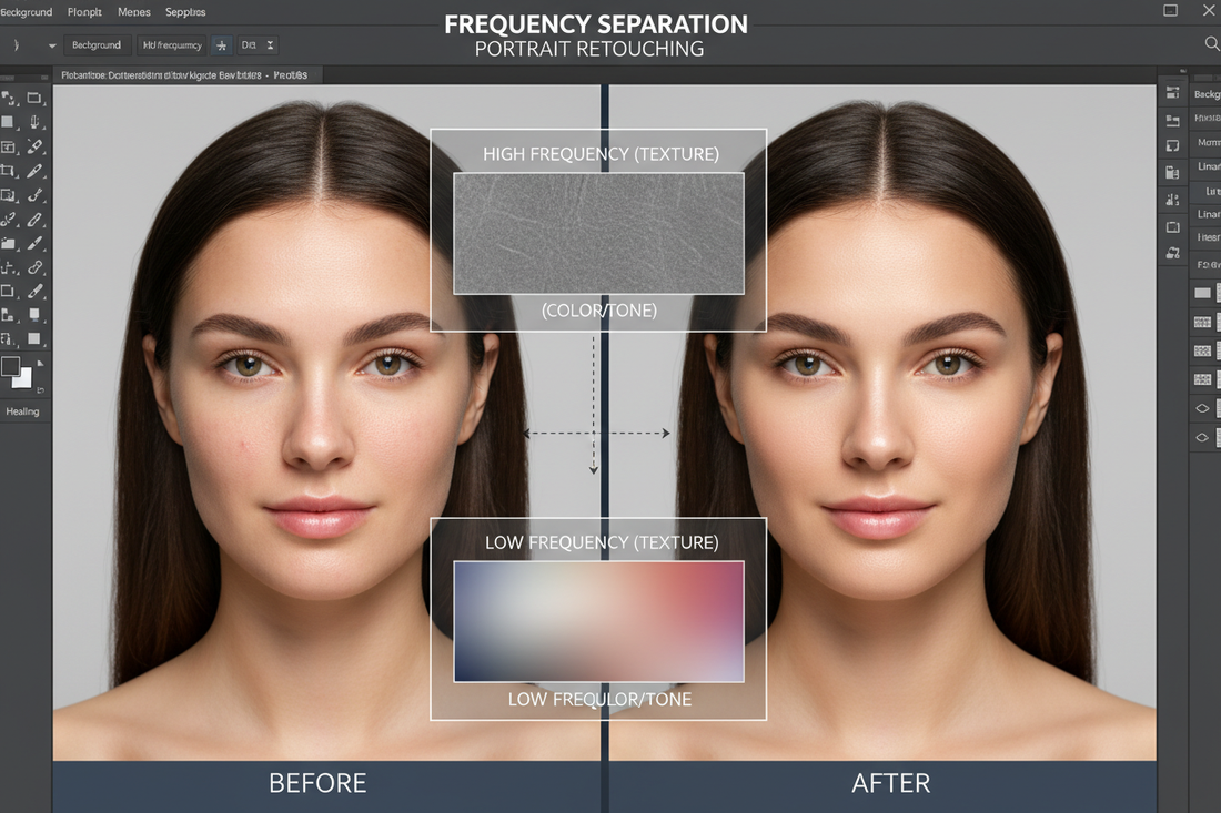Mastering Frequency Separation for Portrait Retouching in Photoshop