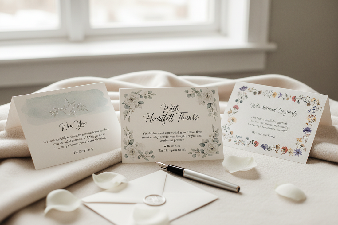 Meaningful Thank You Notes for Funerals: Wording Ideas and Examples