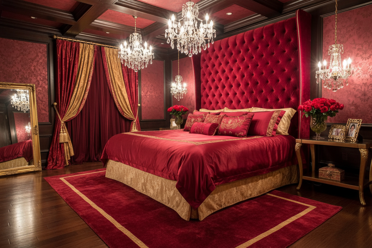 Mesmerizing Red Bedroom Ideas to Elevate Love and Luxury