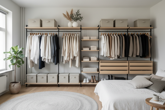 Minimal Yet Modern: Open Wardrobe Inspirations for a Tidy Home