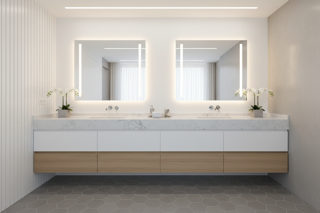 Modern Double Vanity Layouts to Transform Your Apartment Bathroom