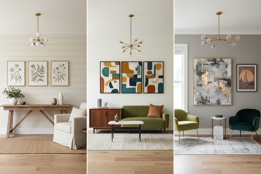 Modern Farmhouse? Mid-Century? Canvas Art Ideas for Every Design Era