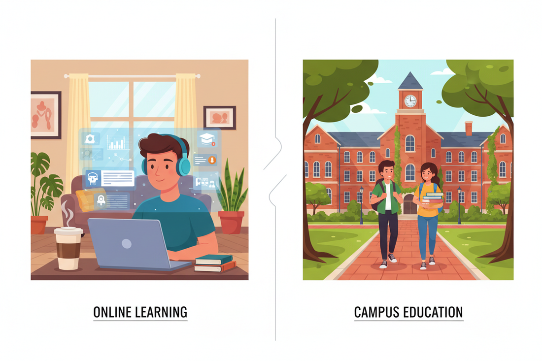 Modern Learning Choices: Online vs. College Education