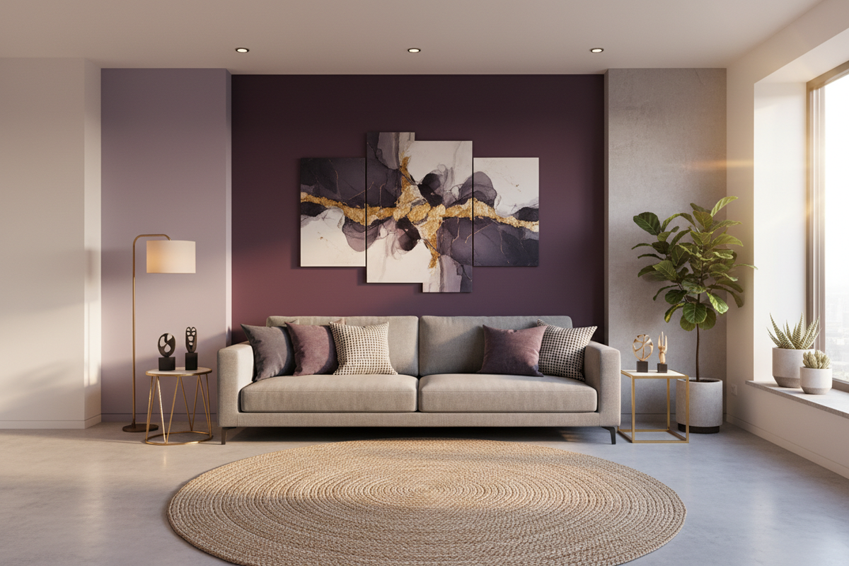 Modern Purple Wall Combinations to Refresh Your Living Spaces