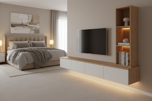 Modern TV Unit Designs for Comfortable Bedrooms