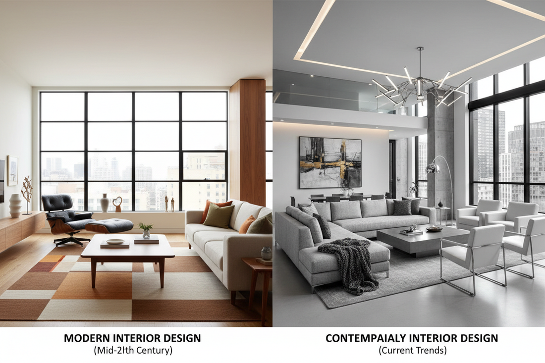 Modern vs. Contemporary Interior Design: Understanding the Key Differences