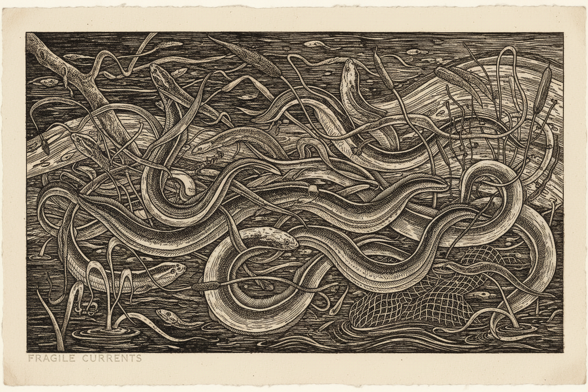 Nature’s Fragility on Paper: Julia Manning’s Printmaking Depiction of the Eel Crisis