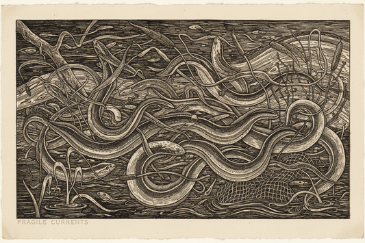 Nature’s Fragility on Paper: Julia Manning’s Printmaking Depiction of the Eel Crisis