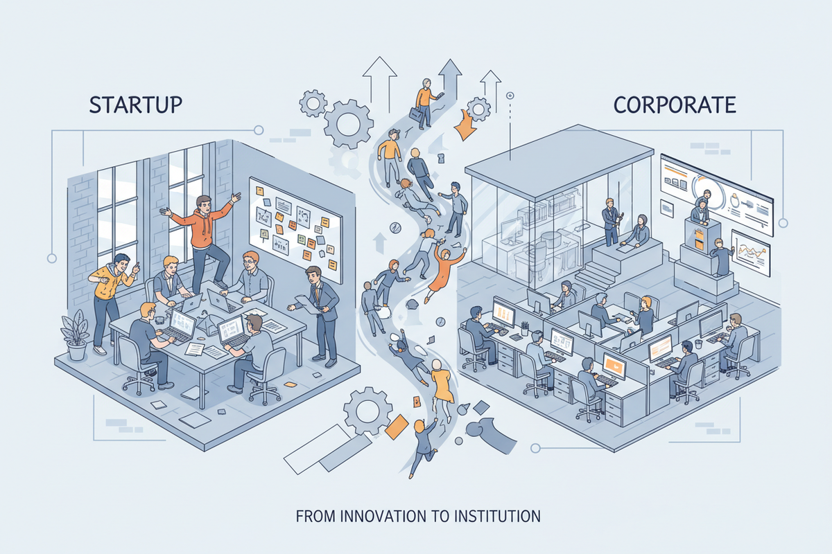 Navigating People Transitions: From Startup Hustle to Corporate Structure