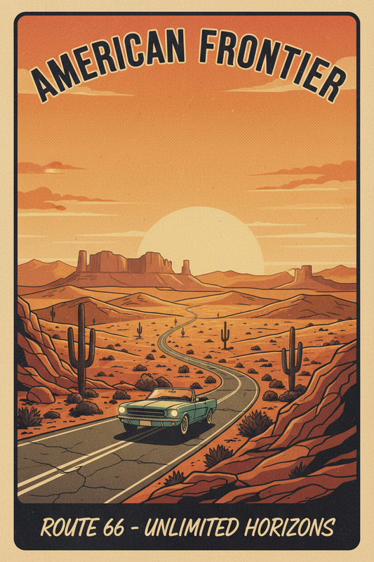 Nostalgic American Landscapes: Unique Poster Art for Your Home
