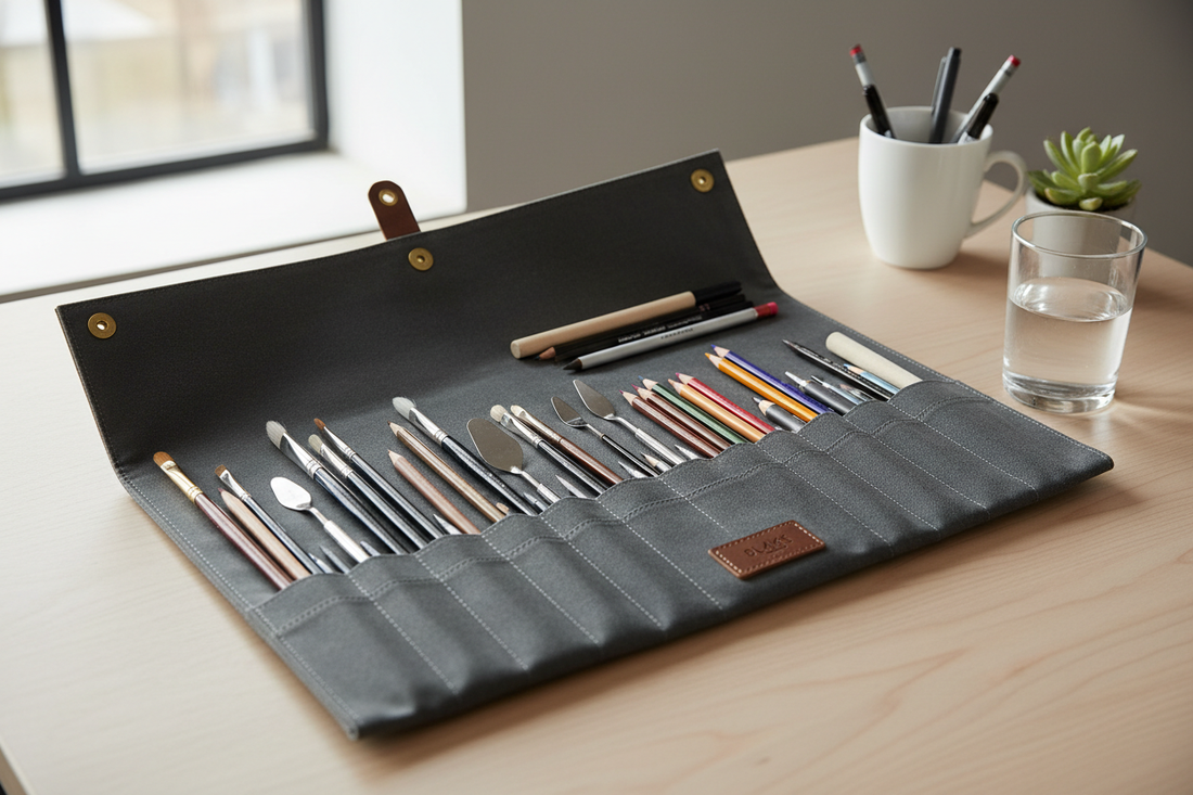 Organize Your Art Supplies with the Blake Brush and Pencil Roll: A Must-Have for Creatives