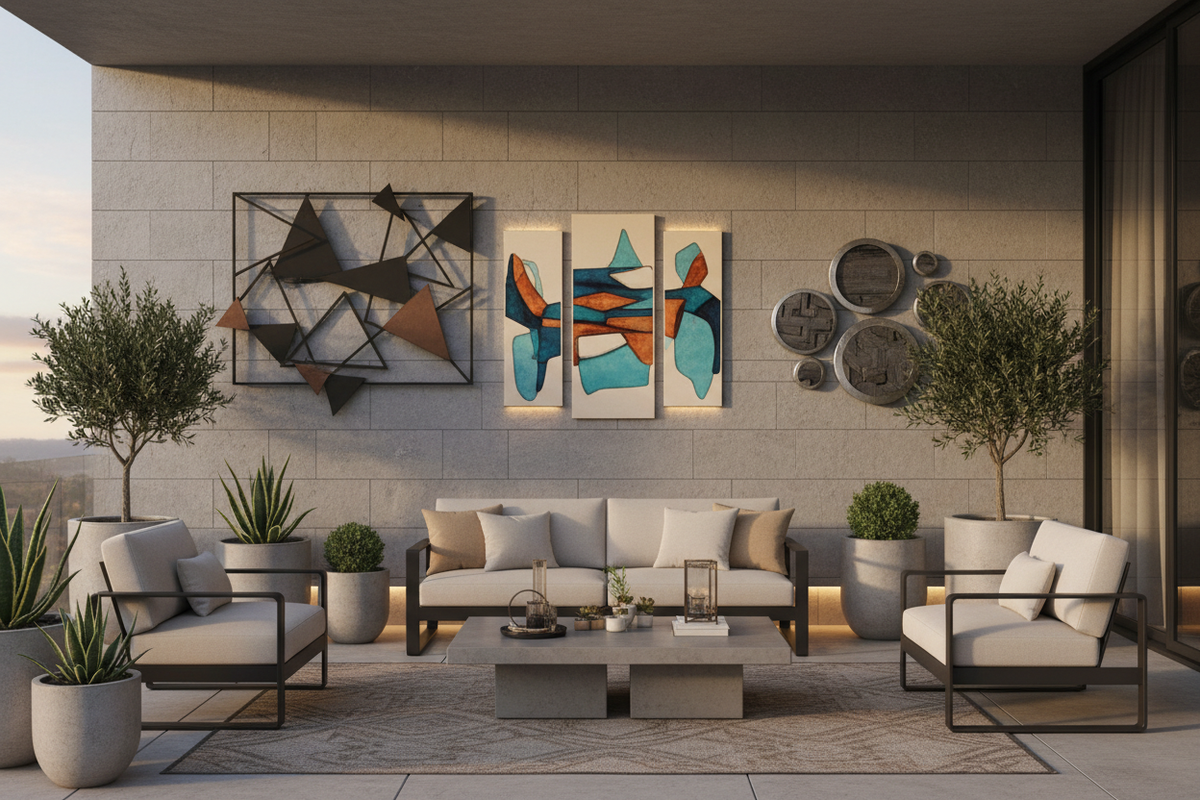 Outdoor Wall Art Inspirations for Modern Patios
