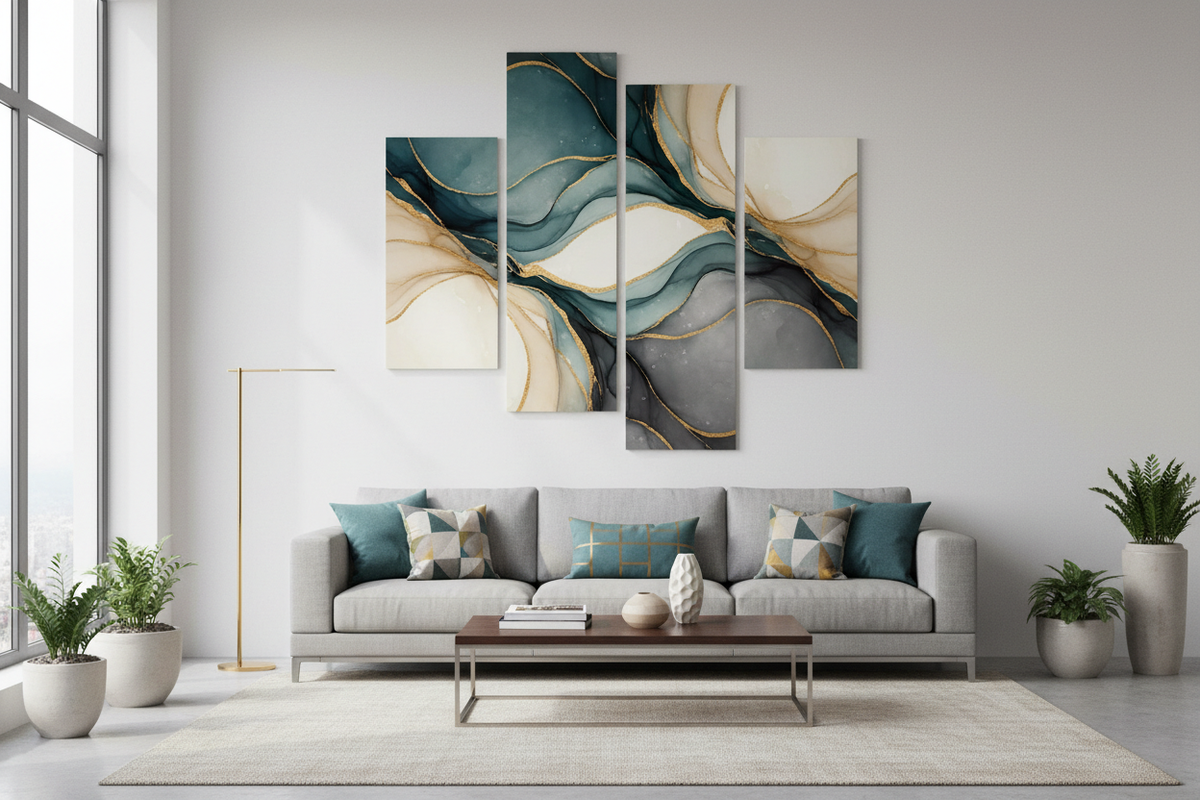 How to Create Stunning 4-Panel Canvas Art for Modern Home Décor