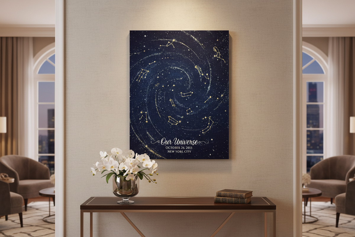 Personalized Star Maps on Canvas Prints