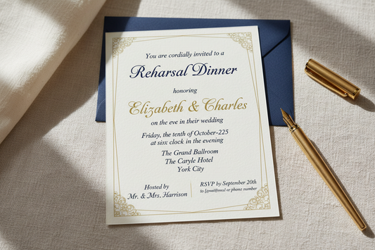 Rehearsal Dinner Invitations Made Easy: Proper Wording and Etiquette Tips