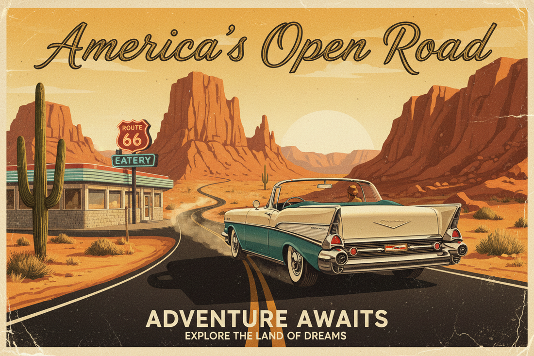Relive the Golden Era of Travel with Nostalgic Americana Wall Art
