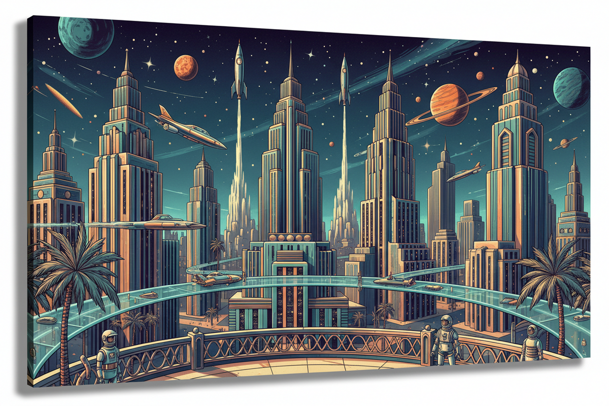 Retro Futurism in Canvas Prints: Where Vintage Meets Sci-Fi Cool