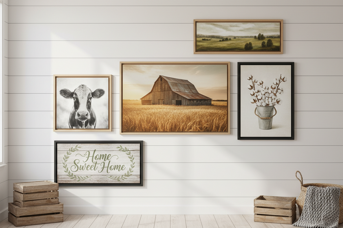 Rustic Charm: Farmhouse-Style Canvas Print Ideas