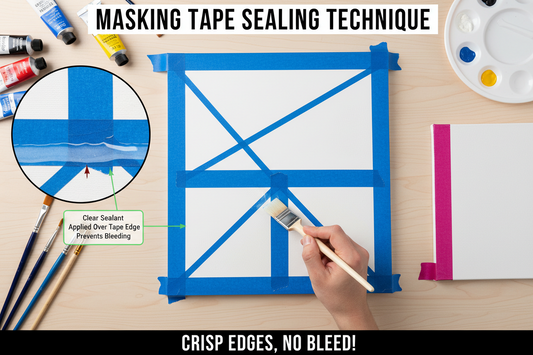 Seal Your Masking Tape for Hard, Clean Edges: A Game-Changer for Acrylic Painting