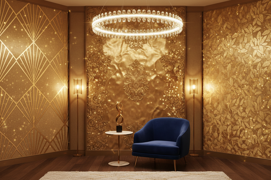 Shimmer & Shine: Gorgeous Gold Wallpaper Inspirations