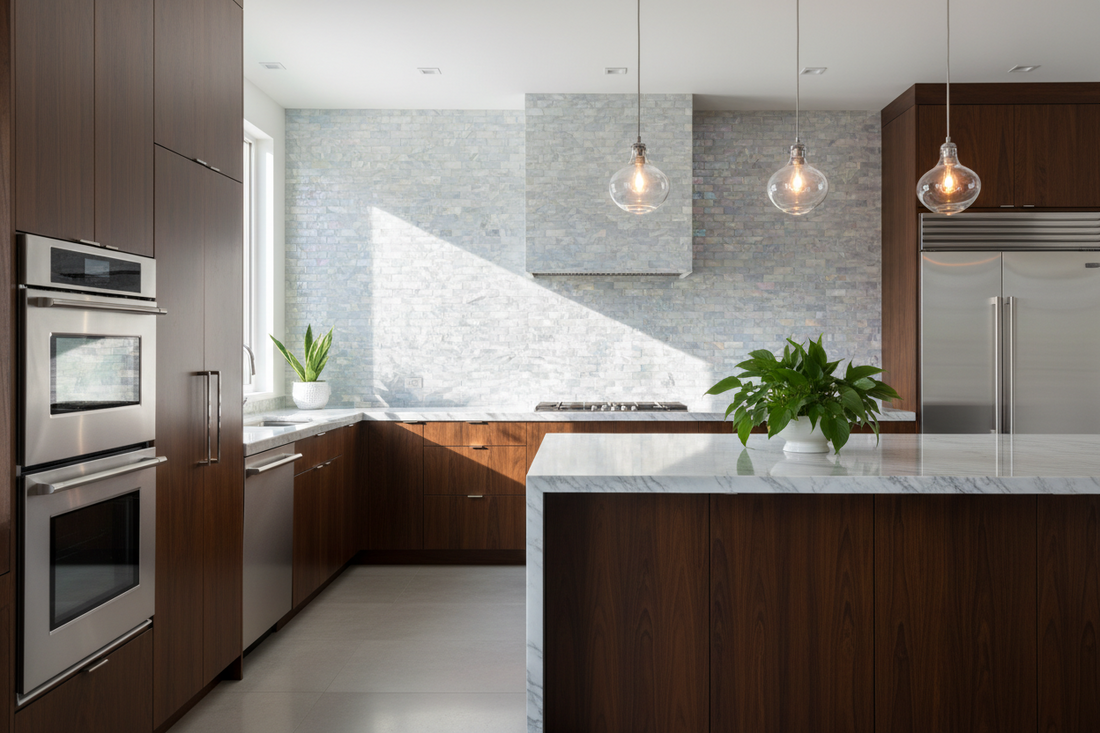Shimmer & Shine: Stunning Glass Kitchen Backsplash Ideas