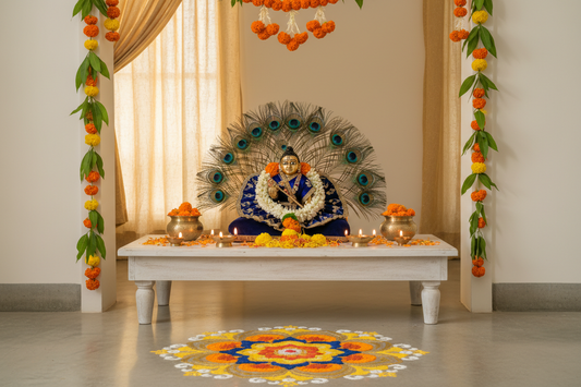 Simple and Elegant Janmashtami Home Decorations