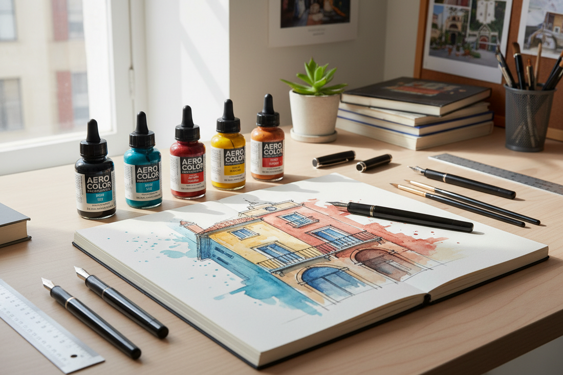 Sketching with Precision: Tine Klein’s Top 6 Tips for Using Aero Color Professional Inks