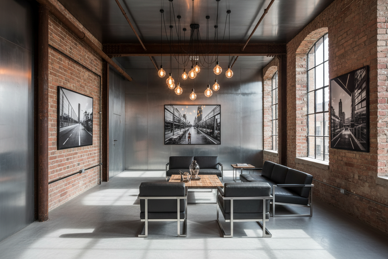 Steel Meets Style: Metal Prints on Industrial Interior Vibes – Wallpics