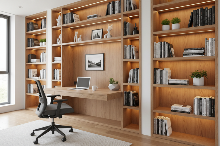 Study Table With Bookshelf Design Ideas: Double Up The Utility Of Your ...