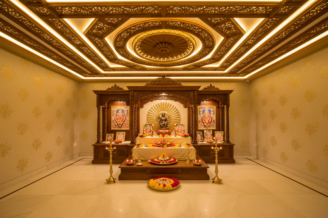 Stunning Pooja Room False Ceiling Ideas to Transform Your Sacred Space
