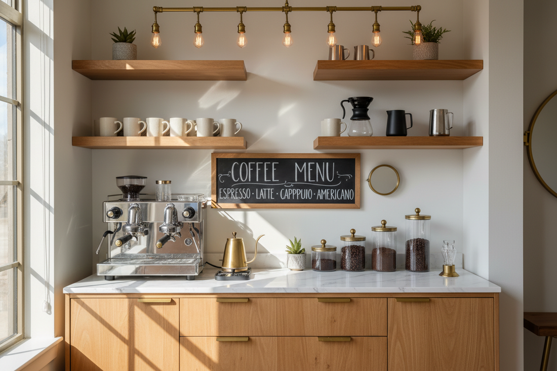 Stylish Coffee Bar Decor Ideas to Elevate Your Home Café Vibe