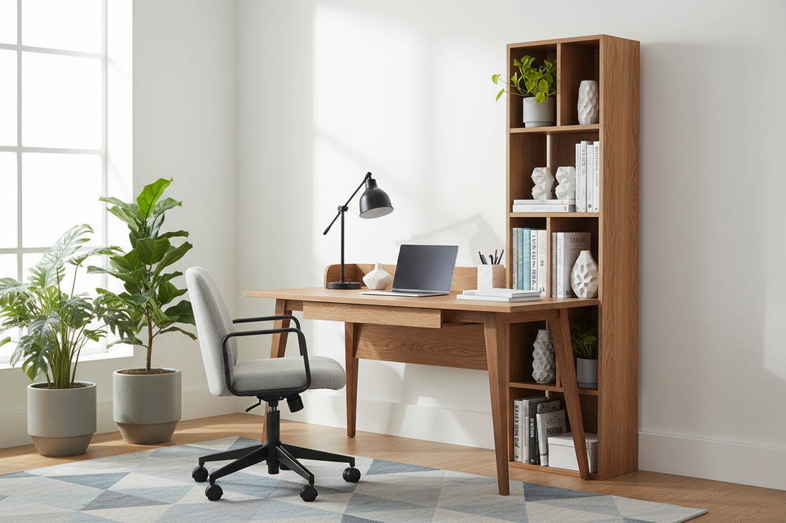 Stylish Study Table with Bookshelf Designs for Modern Workspaces